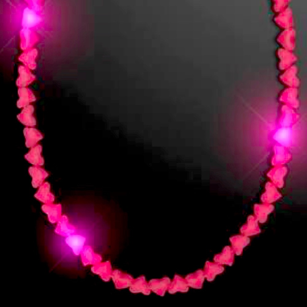 Pink LED Heart Necklace